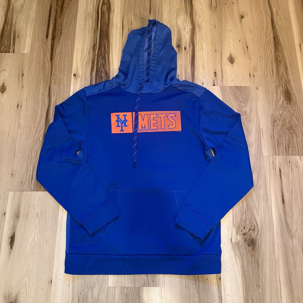 New York Mets Hoodie Sweatshirt Men's Medium Blue MLB Baseball Pullover
